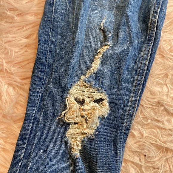 Abercrombie & Fitch Curve Love The Skinny High Rise Distressed Jeans sz 27 - Picture 4 of 8
